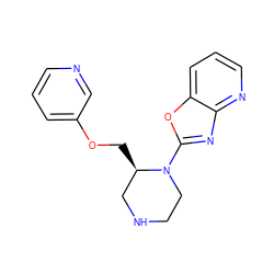 c1cncc(OC[C@@H]2CNCCN2c2nc3ncccc3o2)c1 ZINC000114576080