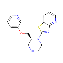 c1cncc(OC[C@@H]2CNCCN2c2nc3ncccc3s2)c1 ZINC000114592247