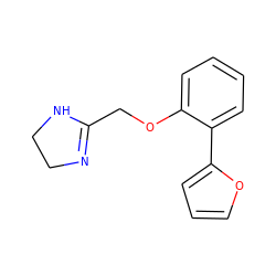 c1coc(-c2ccccc2OCC2=NCCN2)c1 ZINC000013437822