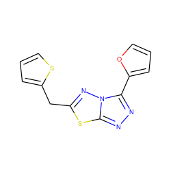 c1coc(-c2nnc3sc(Cc4cccs4)nn23)c1 ZINC000000532986