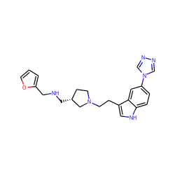 c1coc(CNC[C@@H]2CCN(CCc3c[nH]c4ccc(-n5cnnc5)cc34)C2)c1 ZINC000013794061