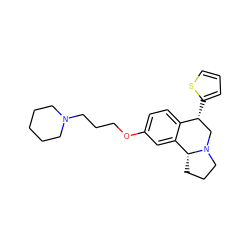 c1csc([C@@H]2CN3CCC[C@@H]3c3cc(OCCCN4CCCCC4)ccc32)c1 ZINC000028903496