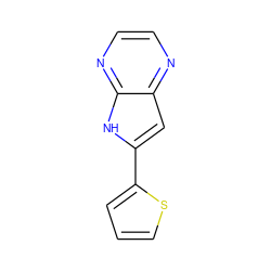 c1csc(-c2cc3nccnc3[nH]2)c1 ZINC000100823651