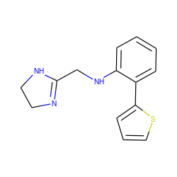 c1csc(-c2ccccc2NCC2=NCCN2)c1 ZINC000013438343