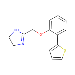 c1csc(-c2ccccc2OCC2=NCCN2)c1 ZINC000013437825