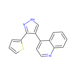 c1csc(-c2n[nH]cc2-c2ccnc3ccccc23)c1 ZINC000012365466