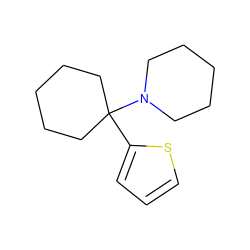 c1csc(C2(N3CCCCC3)CCCCC2)c1 ZINC000000002131