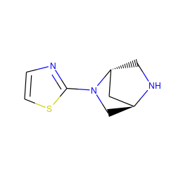 c1csc(N2C[C@H]3C[C@H]2CN3)n1 ZINC000195016960