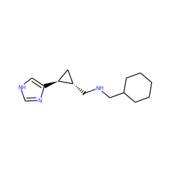 c1nc([C@H]2C[C@@H]2CNCC2CCCCC2)c[nH]1 ZINC000035033825