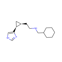 c1nc([C@H]2C[C@H]2CCNCC2CCCCC2)c[nH]1 ZINC000035033871