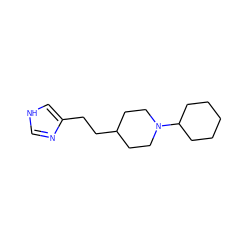 c1nc(CCC2CCN(C3CCCCC3)CC2)c[nH]1 ZINC000013612856