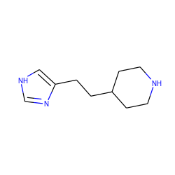 c1nc(CCC2CCNCC2)c[nH]1 ZINC000013612827