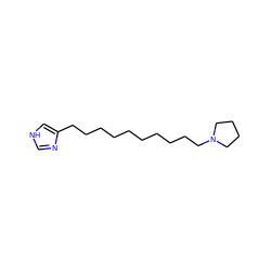 c1nc(CCCCCCCCCCN2CCCC2)c[nH]1 ZINC000013531708