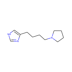 c1nc(CCCCN2CCCC2)c[nH]1 ZINC000013685863