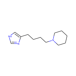 c1nc(CCCCN2CCCCC2)c[nH]1 ZINC000013685867