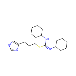 c1nc(CCCS/C(=N/C2CCCCC2)NC2CCCCC2)c[nH]1 ZINC000013862760