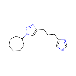 c1nc(CCCc2cn(C3CCCCCC3)nn2)c[nH]1 ZINC000066114477