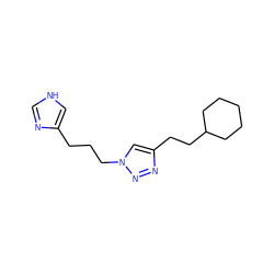 c1nc(CCCn2cc(CCC3CCCCC3)nn2)c[nH]1 ZINC000066114216