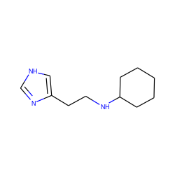 c1nc(CCNC2CCCCC2)c[nH]1 ZINC000049088955