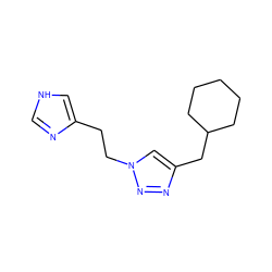 c1nc(CCn2cc(CC3CCCCC3)nn2)c[nH]1 ZINC000066114585