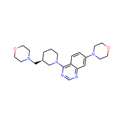 c1nc(N2CCC[C@H](CN3CCOCC3)C2)c2ccc(N3CCOCC3)cc2n1 ZINC000205121618