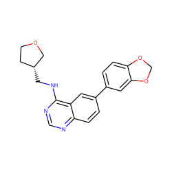 c1nc(NC[C@@H]2CCOC2)c2cc(-c3ccc4c(c3)OCO4)ccc2n1 ZINC000064617757