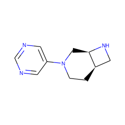 c1ncc(N2CC[C@@H]3CN[C@@H]3C2)cn1 ZINC000035080314